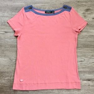 Ralph Lauren - 100% Cotton T-Shirt - Dusty Rose
